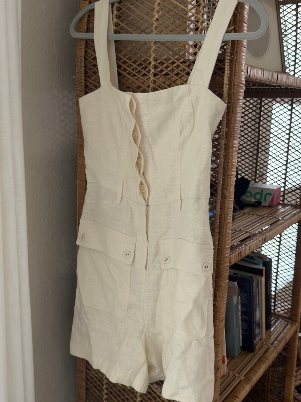 House of Harlow 1960 Cream Linen Romper